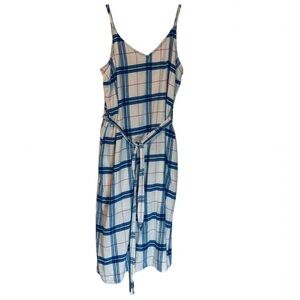 Women’s Old Navy Dress Plaid Blue, White Red Size Large Petite